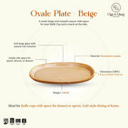 Ovale Plate - Beige